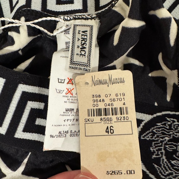 NWT Vintage Versace Mare Black and White Starfish Print Boxers - Picture 9 of 11